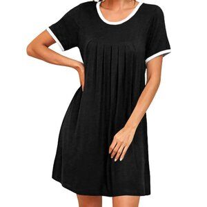 New Woman's crewneck, soft, high quality cotton blend, short sleeve nightgown